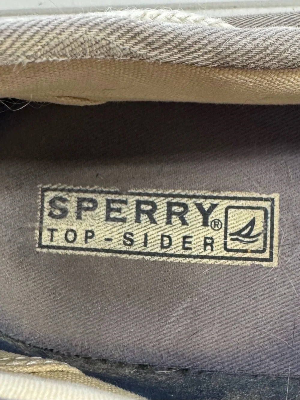 Sperry Men’s Sz 9.5 Top Sider Tan Gray Comfort Boat Shoes Classic